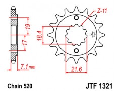 Звезда передняя JTF1321.14